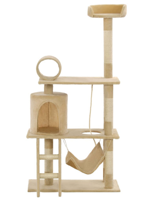 Încărcați imaginea în vizualizatorul Galerie, Ansamblu de joacă pisici, stâlpi funie din sisal, 140 cm, bej Lando - Lando
