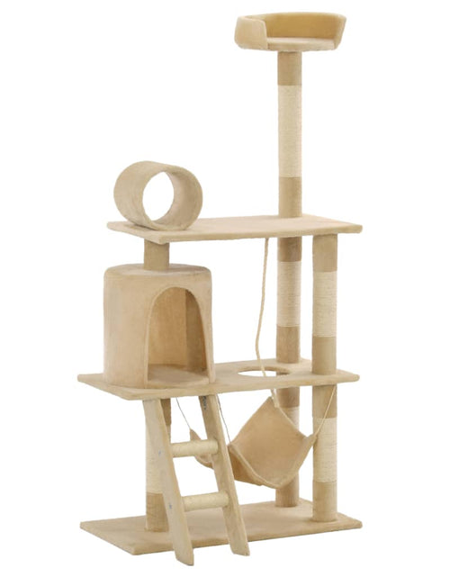 Încărcați imaginea în vizualizatorul Galerie, Ansamblu de joacă pisici, stâlpi funie din sisal, 140 cm, bej Lando - Lando
