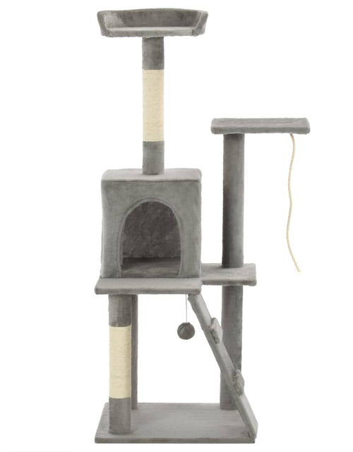 Загрузите изображение в средство просмотра галереи, Ansamblu pisici, stâlpi cu funie de sisal, 120 cm, gri Lando - Lando
