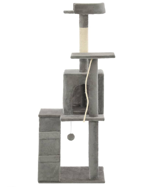 Загрузите изображение в средство просмотра галереи, Ansamblu pisici, stâlpi cu funie de sisal, 120 cm, gri Lando - Lando
