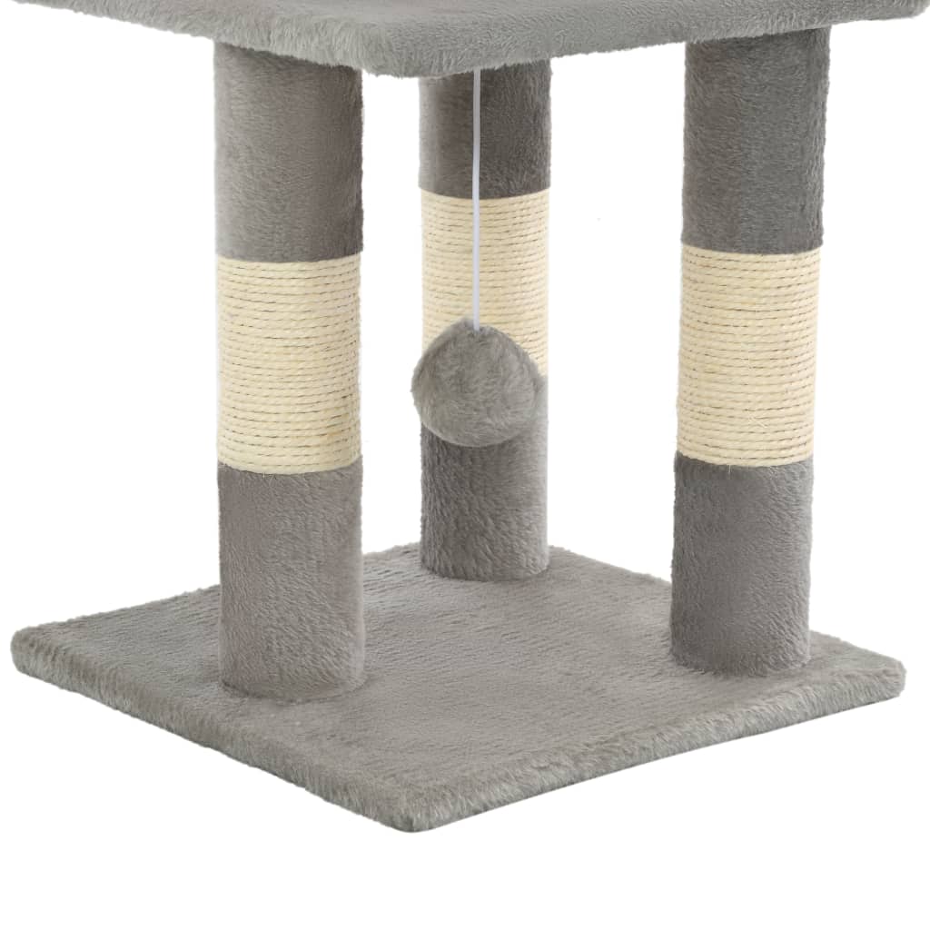 Ansamblu pentru pisici, stâlpi din funie de sisal, 65 cm, gri Lando - Lando
