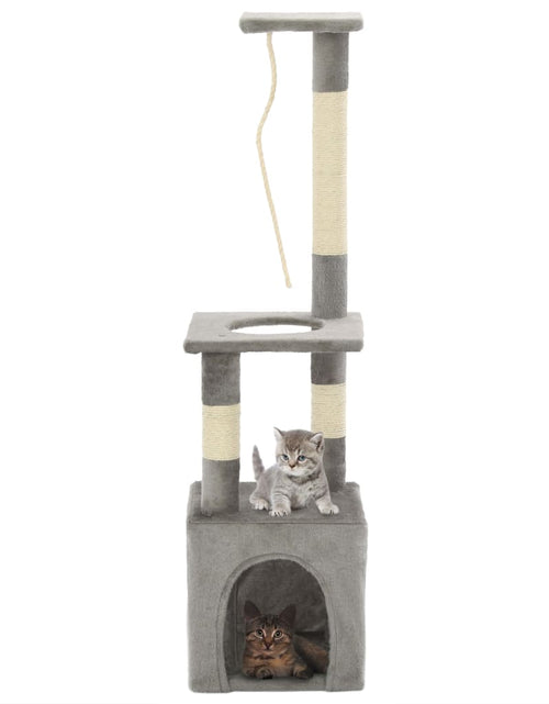 Загрузите изображение в средство просмотра галереи, Ansamblu pentru pisici cu stâlpi din funie de sisal, 109 cm gri Lando - Lando
