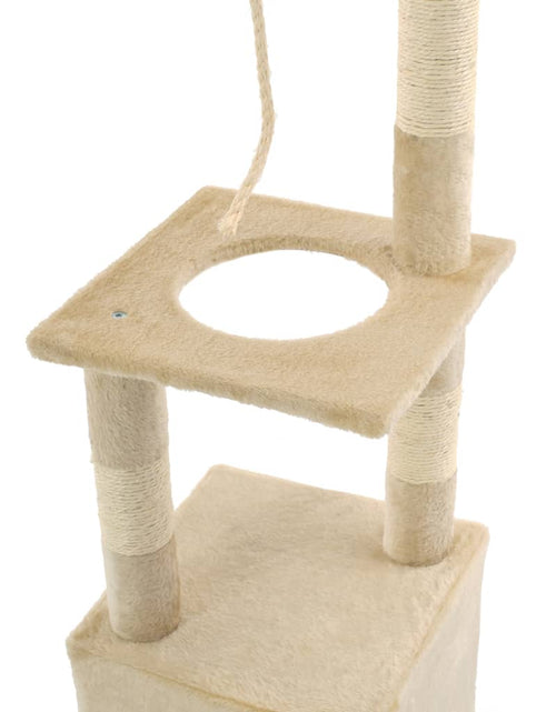 Încărcați imaginea în vizualizatorul Galerie, Ansamblu pisici cu stâlpi din funie de sisal, 109 cm, bej Lando - Lando
