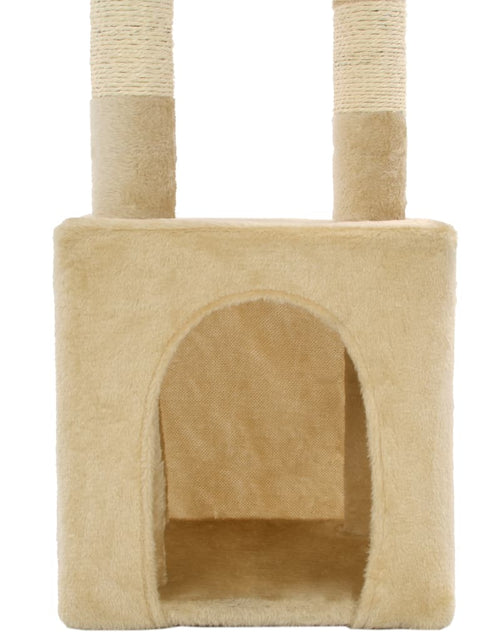 Încărcați imaginea în vizualizatorul Galerie, Ansamblu pisici cu stâlpi din funie de sisal, 109 cm, bej Lando - Lando

