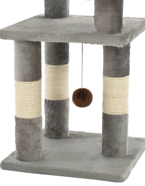 Загрузите изображение в средство просмотра галереи, Ansamblu pentru pisici, stâlpi din funie de sisal, 65 cm, gri Lando - Lando
