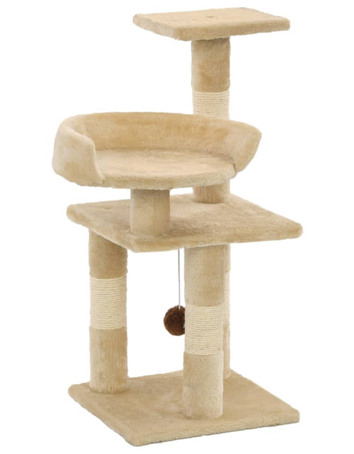 Încărcați imaginea în vizualizatorul Galerie, Ansamblu pisici cu stâlpi din funie de sisal, bej, 65 cm Lando - Lando
