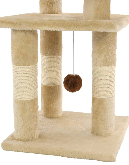 Загрузите изображение в средство просмотра галереи, Ansamblu pisici cu stâlpi din funie de sisal, bej, 65 cm Lando - Lando
