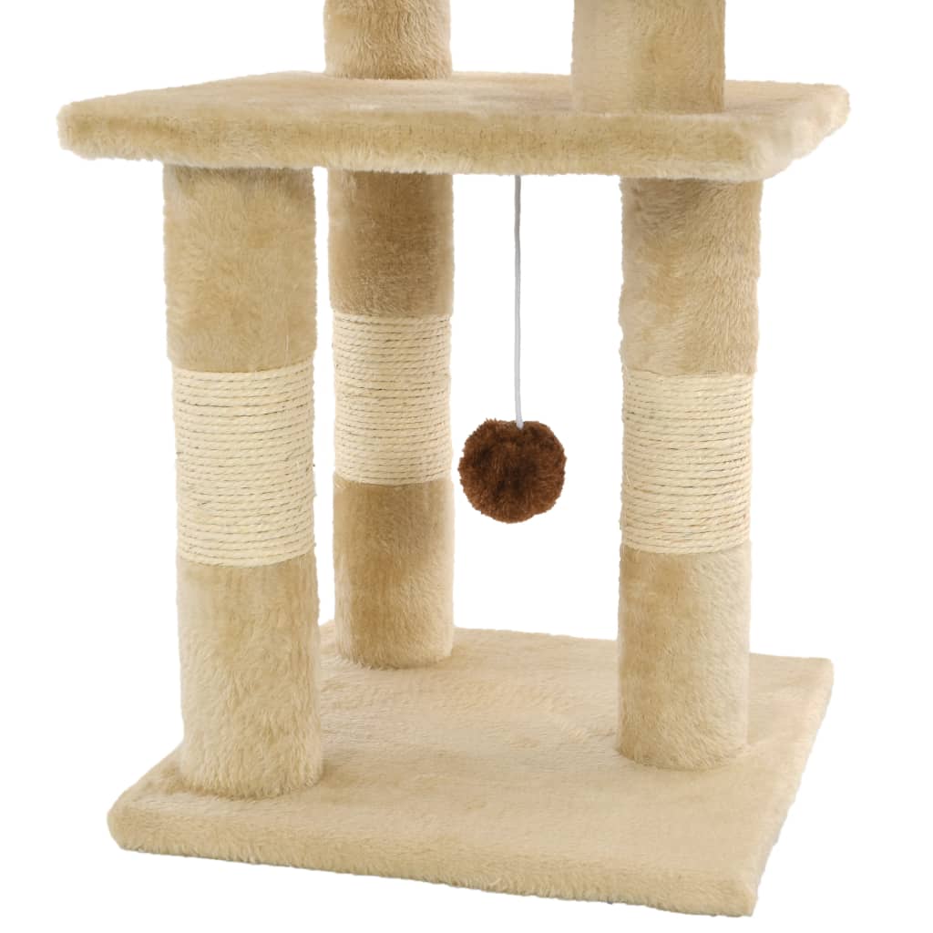 Ansamblu pisici cu stâlpi din funie de sisal, bej, 65 cm Lando - Lando