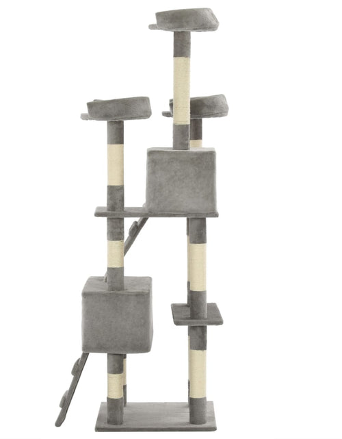 Încărcați imaginea în vizualizatorul Galerie, Ansamblu pentru pisici cu stâlpi funie sisal, 170 cm, gri Lando - Lando
