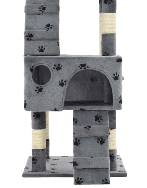 Загрузите изображение в средство просмотра галереи, Ansamblu pisici cu funie de sisal, 170 cm, imprimeu lăbuțe, gri Lando - Lando
