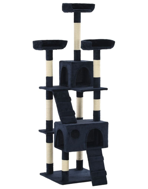Încărcați imaginea în vizualizatorul Galerie, Ansamblu pentru pisici cu stâlpi funie sisal, 170 cm, albastru Lando - Lando
