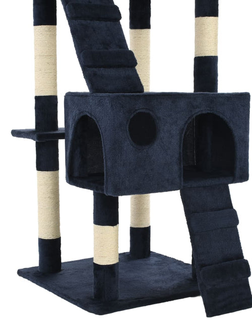 Încărcați imaginea în vizualizatorul Galerie, Ansamblu pentru pisici cu stâlpi funie sisal, 170 cm, albastru Lando - Lando
