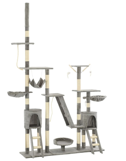 Încărcați imaginea în vizualizatorul Galerie, Ansamblu pentru pisici, stâlpi din funie sisal, 230-250 cm, gri Lando - Lando
