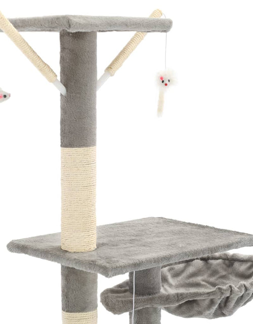 Încărcați imaginea în vizualizatorul Galerie, Ansamblu pentru pisici, stâlpi din funie sisal, 230-250 cm, gri Lando - Lando
