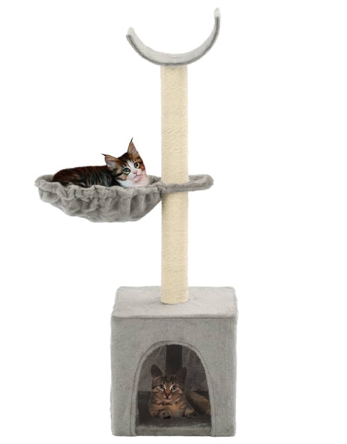 Загрузите изображение в средство просмотра галереи, Ansamblu pisici, stâlpi funie de sisal, 105 cm, gri Lando - Lando
