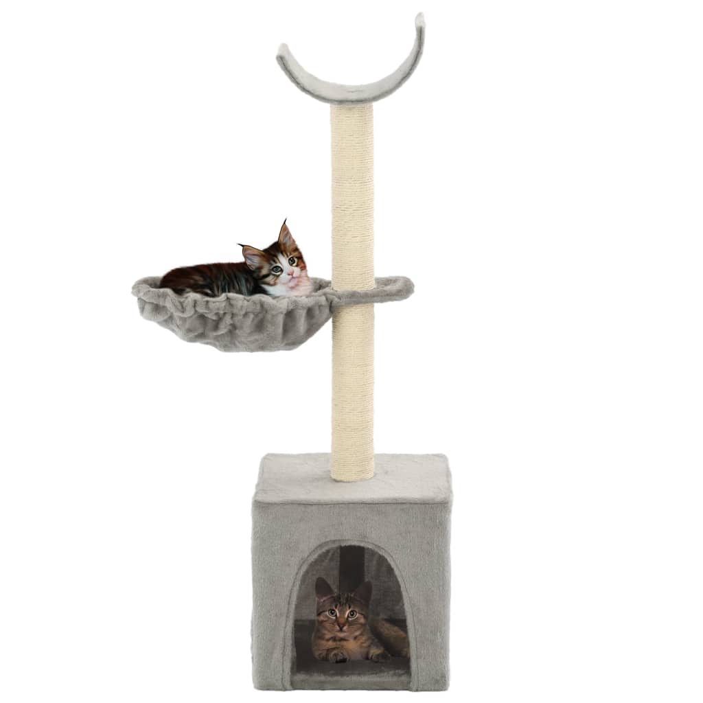 Ansamblu pisici, stâlpi funie de sisal, 105 cm, gri Lando - Lando
