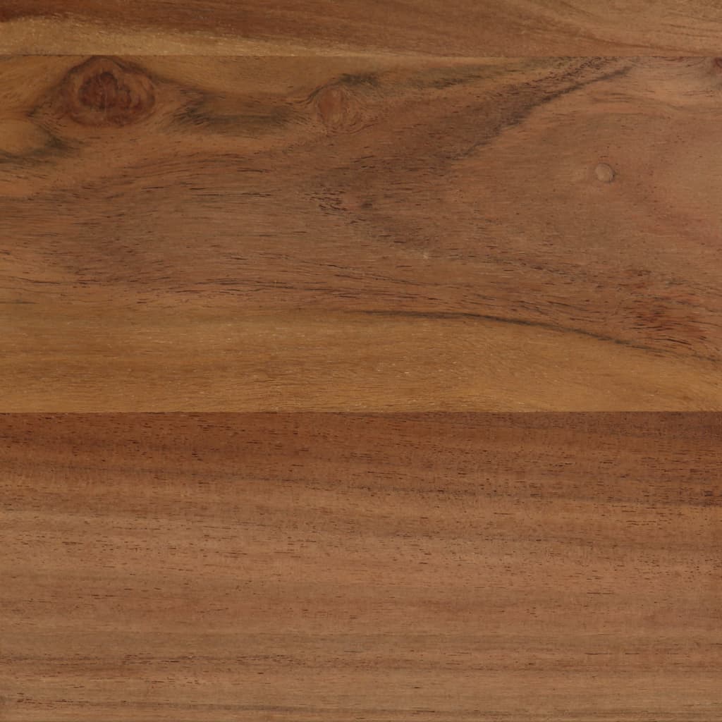 Masă de bucătărie, lemn masiv de salcâm și oțel, 120x60x76 cm - Lando