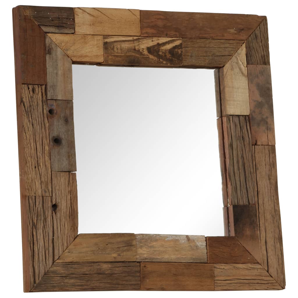 Oglindă, 50 x 50 cm, lemn masiv reciclat Lando - Lando