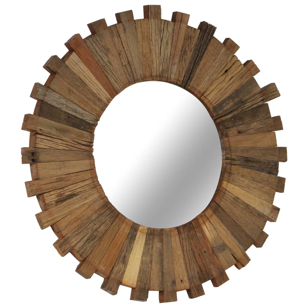 Oglindă de perete, 50 cm, lemn masiv reciclat Lando - Lando