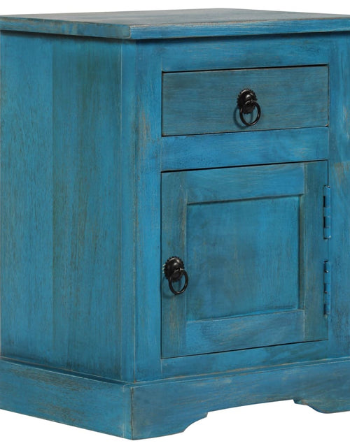 Загрузите изображение в средство просмотра галереи, Noptieră, albastru, 40 x 30 x 50 cm, lemn masiv de mango - Lando
