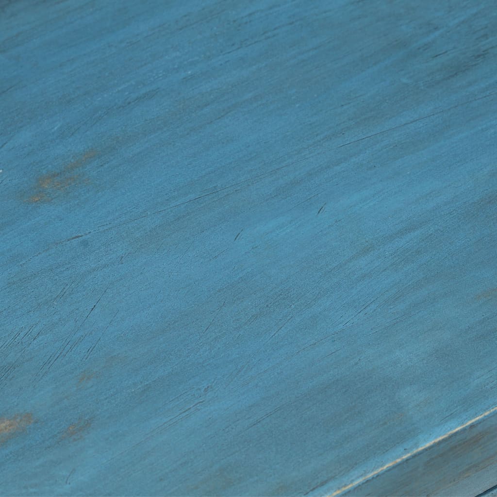 Noptieră, albastru, 40 x 30 x 50 cm, lemn masiv de mango - Lando