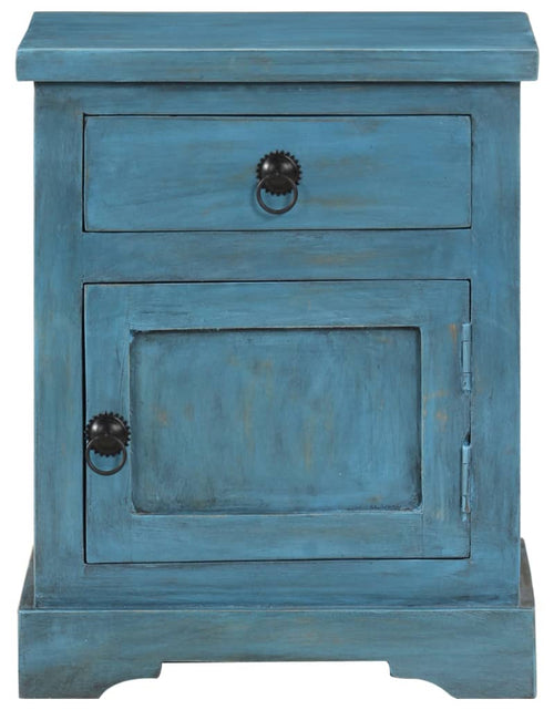 Загрузите изображение в средство просмотра галереи, Noptieră, albastru, 40 x 30 x 50 cm, lemn masiv de mango - Lando
