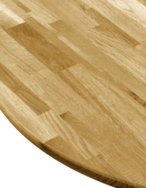 Încărcați imaginea în vizualizatorul Galerie, Blat de masă, lemn masiv de stejar, rotund, 23 mm, 500 mm - Lando

