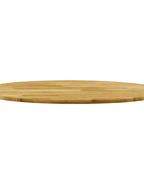 Загрузите изображение в средство просмотра галереи, Blat de masă, lemn masiv de stejar, rotund, 23 mm, 700 mm - Lando
