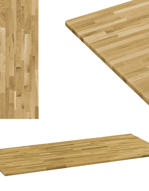 Încărcați imaginea în vizualizatorul Galerie, Blat masă, lemn masiv de stejar, dreptunghiular, 23mm 100x60cm - Lando
