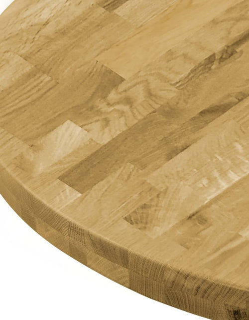 Încărcați imaginea în vizualizatorul Galerie, Blat de masă, lemn masiv de stejar, rotund, 44 mm, 700 mm - Lando
