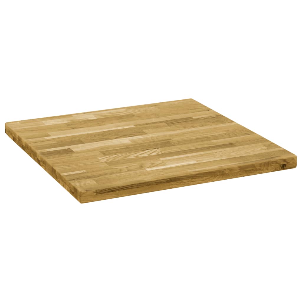 Blat de masă, lemn masiv de stejar, pătrat, 44 mm, 80x80 cm - Lando