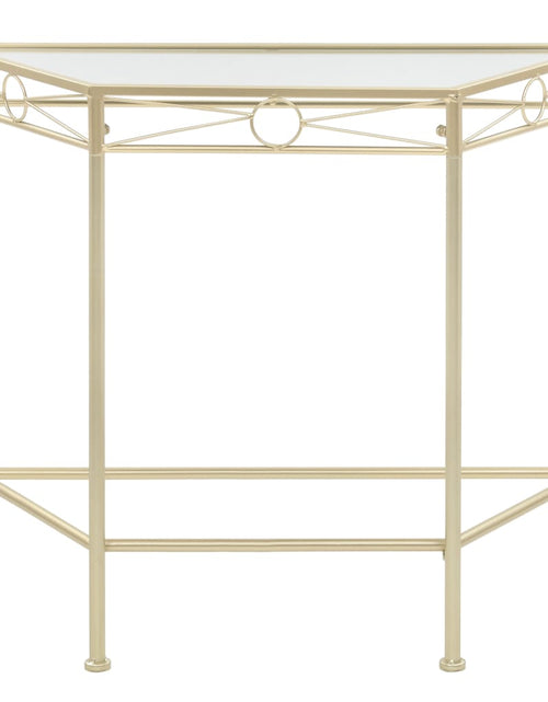 Загрузите изображение в средство просмотра галереи, Masă laterală stil vintage, auriu, 87 x 34 x 73 cm, metal Lando - Lando

