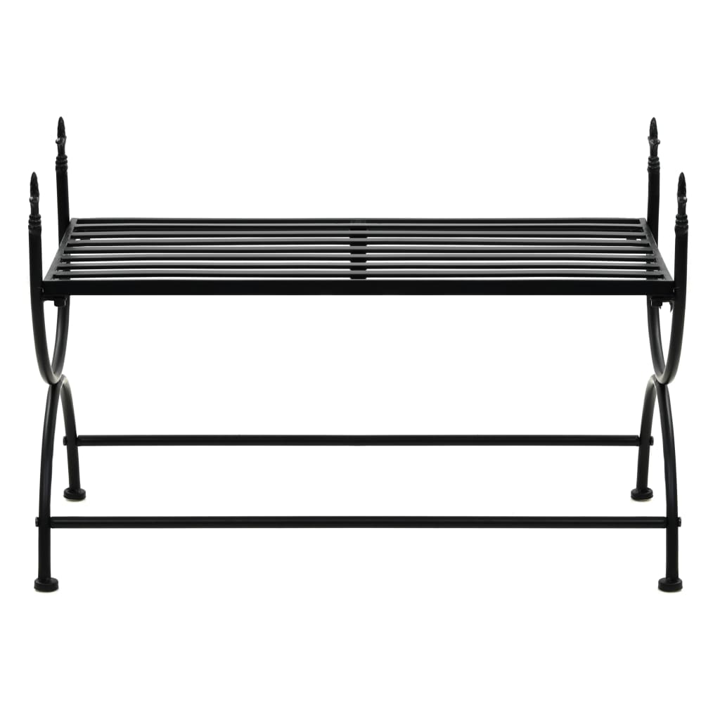 Bancă în stil vintage, negru, metal, 83x42x55 cm Lando - Lando