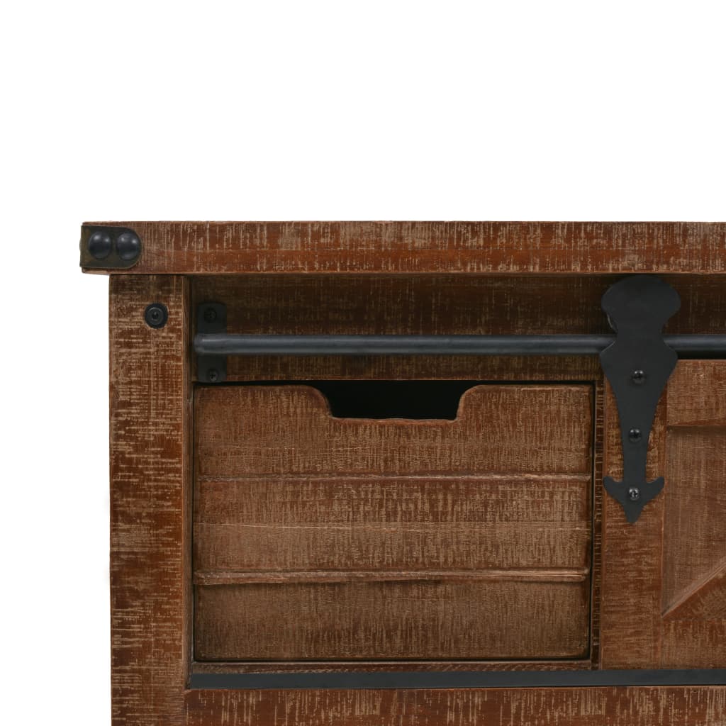 Masă consolă din lemn masiv de brad, maro, 131x35,5x75 cm Lando - Lando