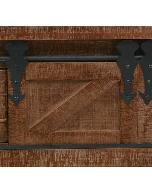 Încărcați imaginea în vizualizatorul Galerie, Masă consolă din lemn masiv de brad, maro, 131x35,5x75 cm Lando - Lando
