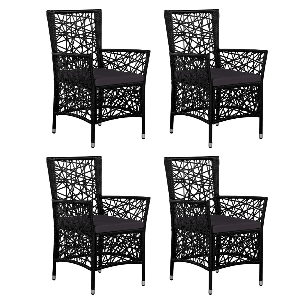 Set mobilier de exterior, 5 piese, negru, poliratan Lando - Lando