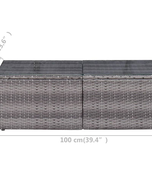 Загрузите изображение в средство просмотра галереи, Set canapea de grădină cu perne, 6 piese, gri, poliratan Lando - Lando
