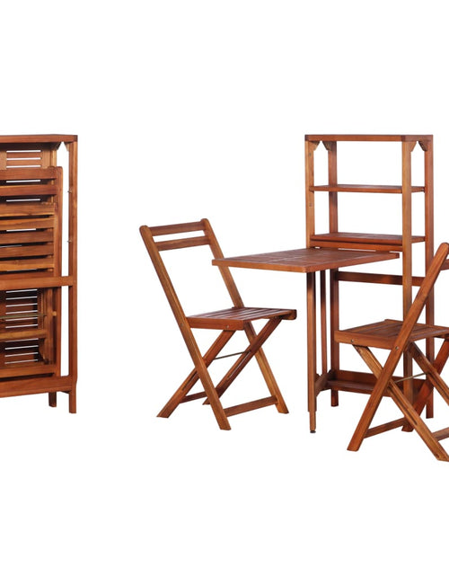 Încărcați imaginea în vizualizatorul Galerie, Set mobilier bistro pliabil, 3 piese, lemn masiv de acacia Lando - Lando
