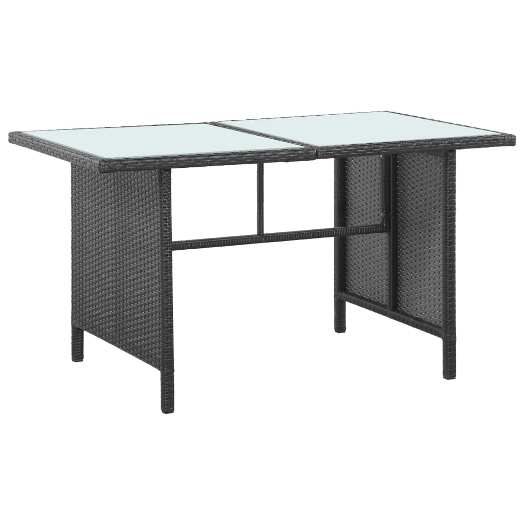 Set mobilier de grădină cu perne, 5 piese, negru, poliratan Lando - Lando