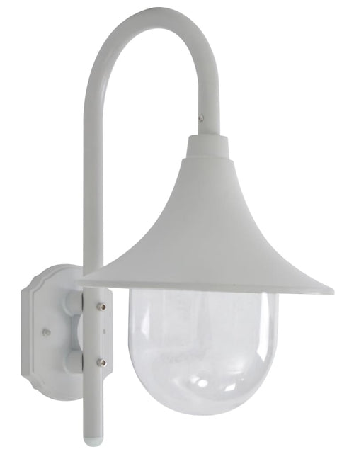 Загрузите изображение в средство просмотра галереи, Lampă de perete de grădină E27, alb, 42 cm, aluminiu - Lando
