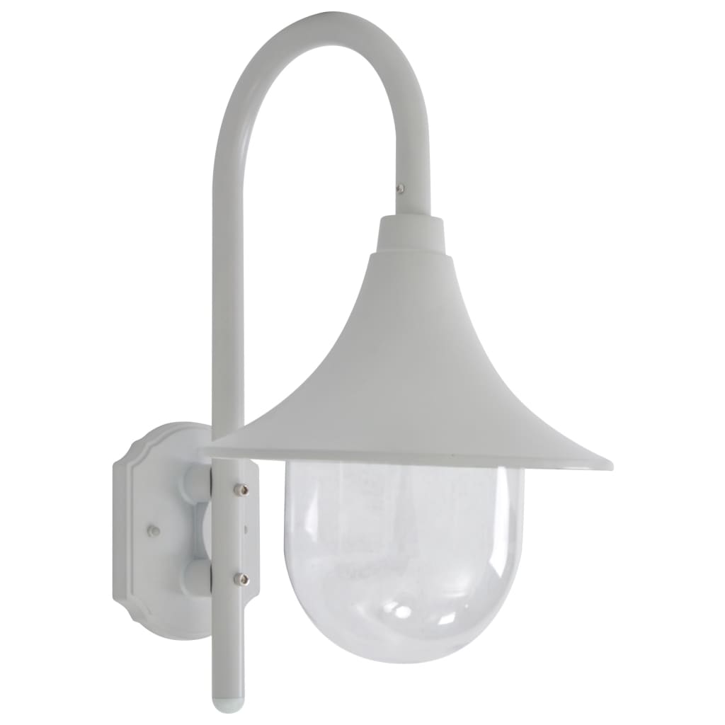 Lampă de perete de grădină E27, alb, 42 cm, aluminiu - Lando