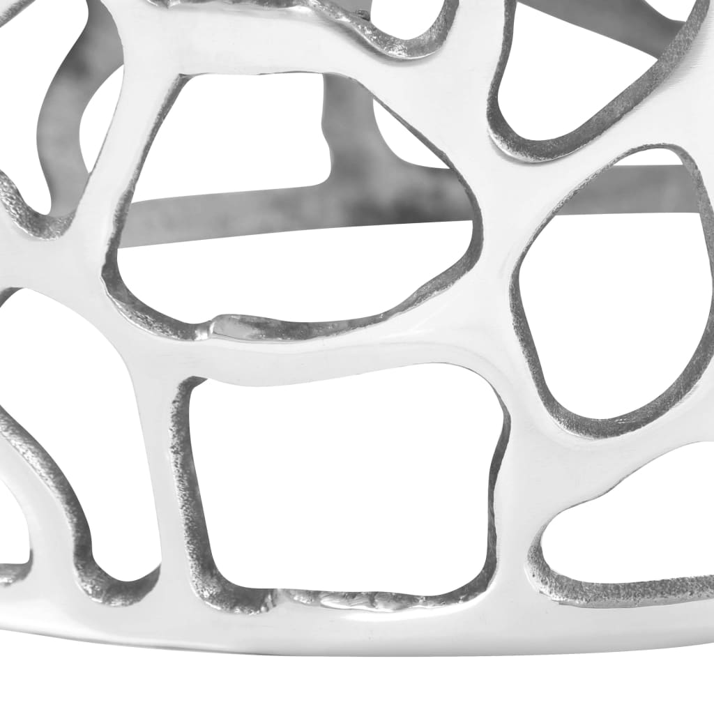 Măsuță de cafea, argintiu, 70 x 30 cm, aluminiu turnat - Lando