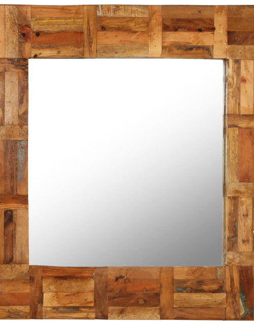 Încărcați imaginea în vizualizatorul Galerie, Oglindă de perete, 60 x 60 cm, lemn masiv reciclat Lando - Lando

