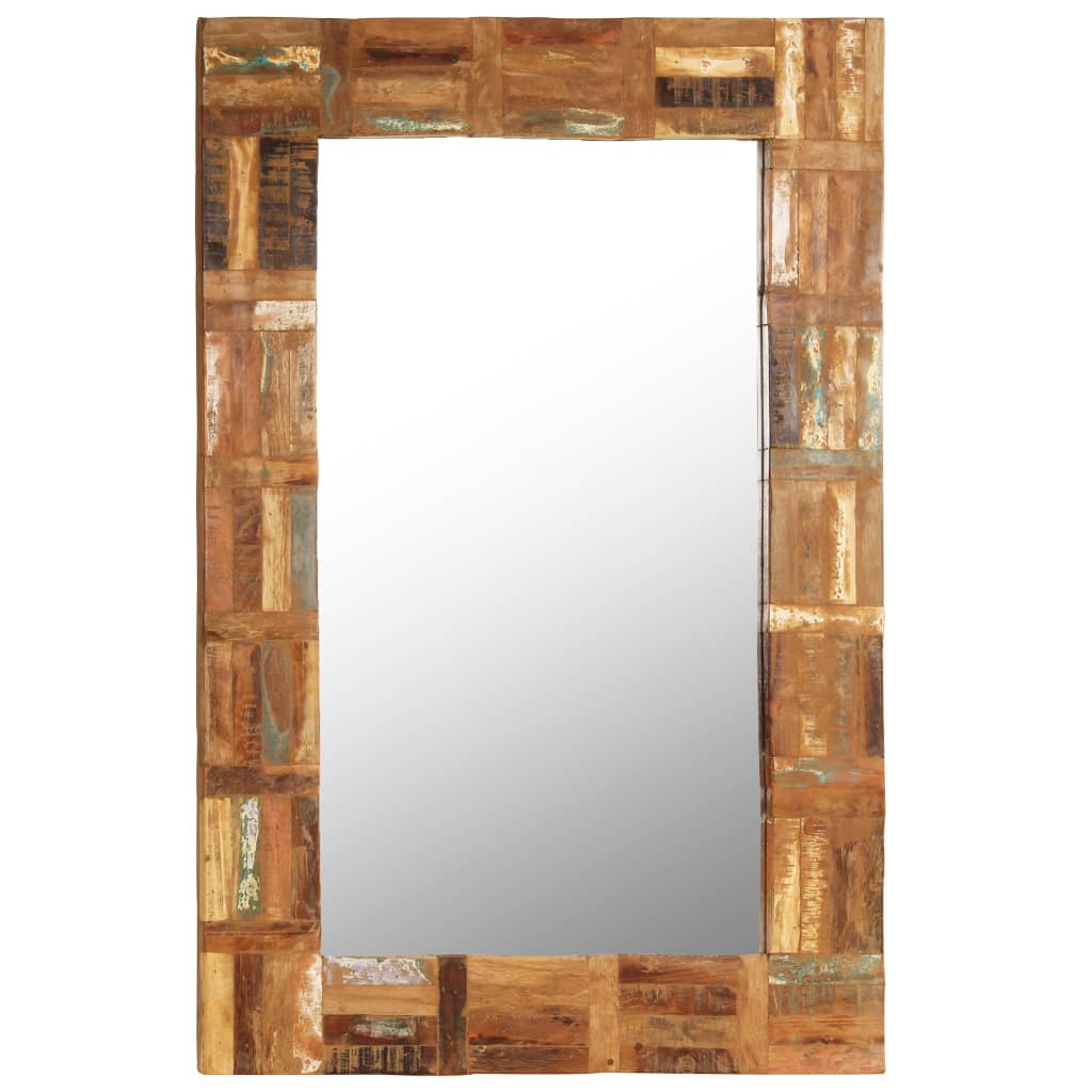 Oglindă de perete, 60 x 90 cm, lemn masiv reciclat Lando - Lando