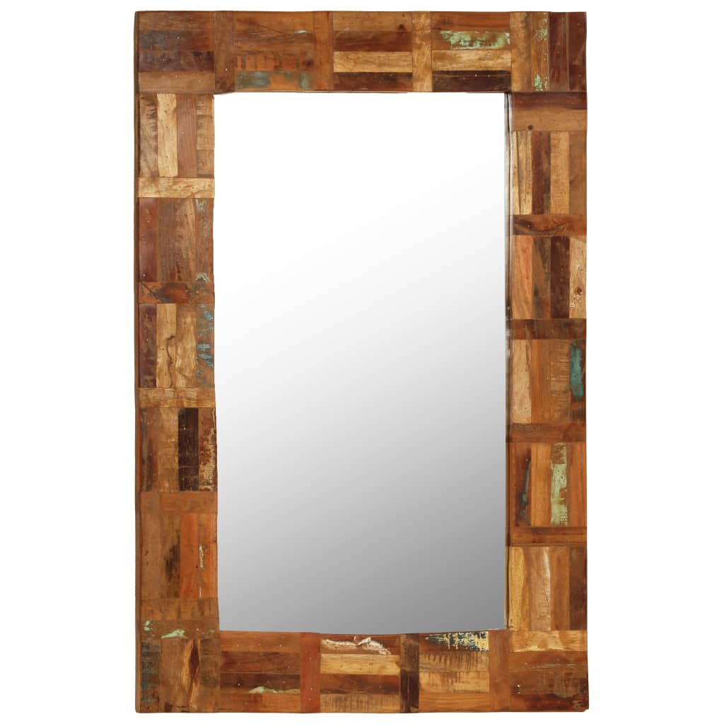 Oglindă de perete, 60 x 90 cm, lemn masiv reciclat Lando - Lando