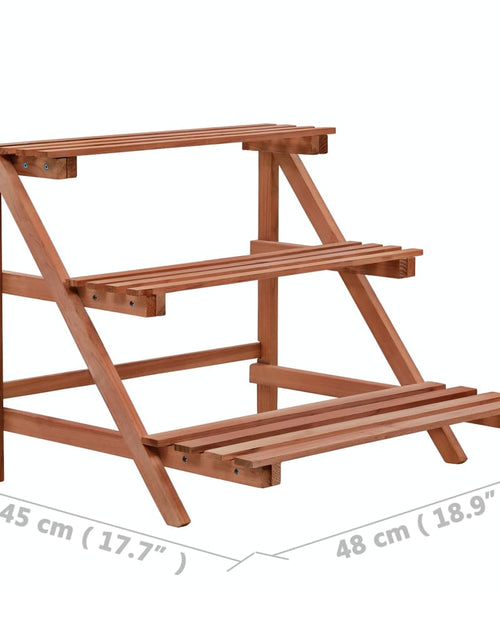 Загрузите изображение в средство просмотра галереи, Stativ de plante cu 3 rafturi, lemn de cedru, 48x45x40 cm Lando - Lando
