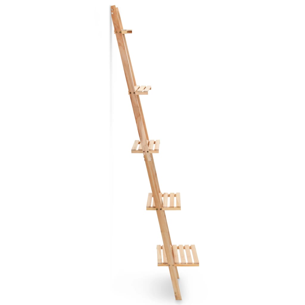 Raft de perete tip scară, lemn de cedru, 41,5 x 30 x 176 cm - Lando