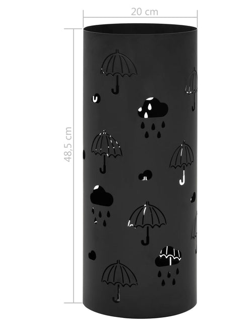 Încărcați imaginea în vizualizatorul Galerie, Suport pentru umbrele, model umbreluțe, oțel, negru - Lando
