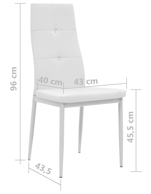 Загрузите изображение в средство просмотра галереи, Scaune de bucătărie, 4 buc., alb, piele ecologică - Lando
