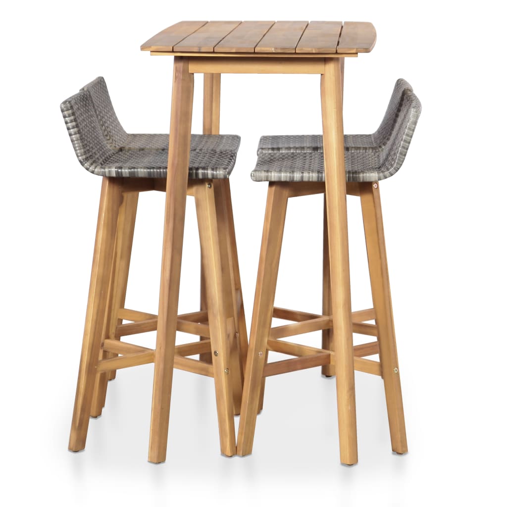 Set mobilier de exterior, 5 piese, lemn masiv de acacia Lando - Lando